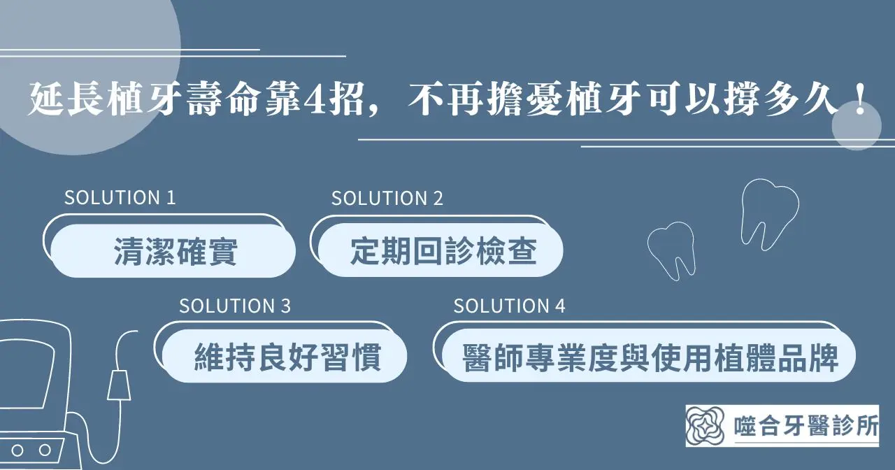 延長植牙壽命靠4 招，不再擔憂植牙可以撐多久！​